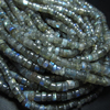 14 inches - So Gorgeous -Labradorite - Full Multy Flashy Strong Fire - Smooth - wheel - shape - Beads - size 4 - 5 mm approx